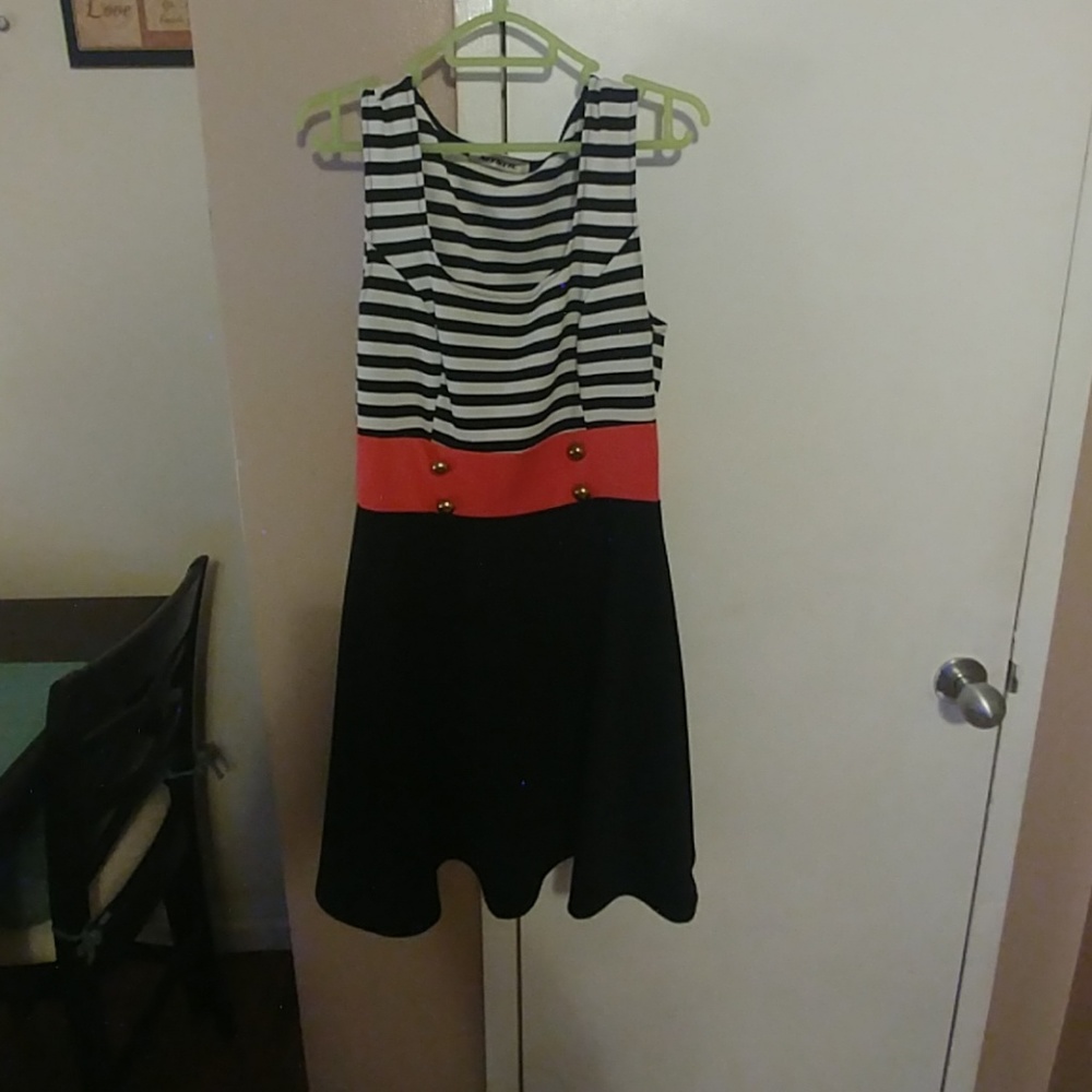 Nautical striped dress.